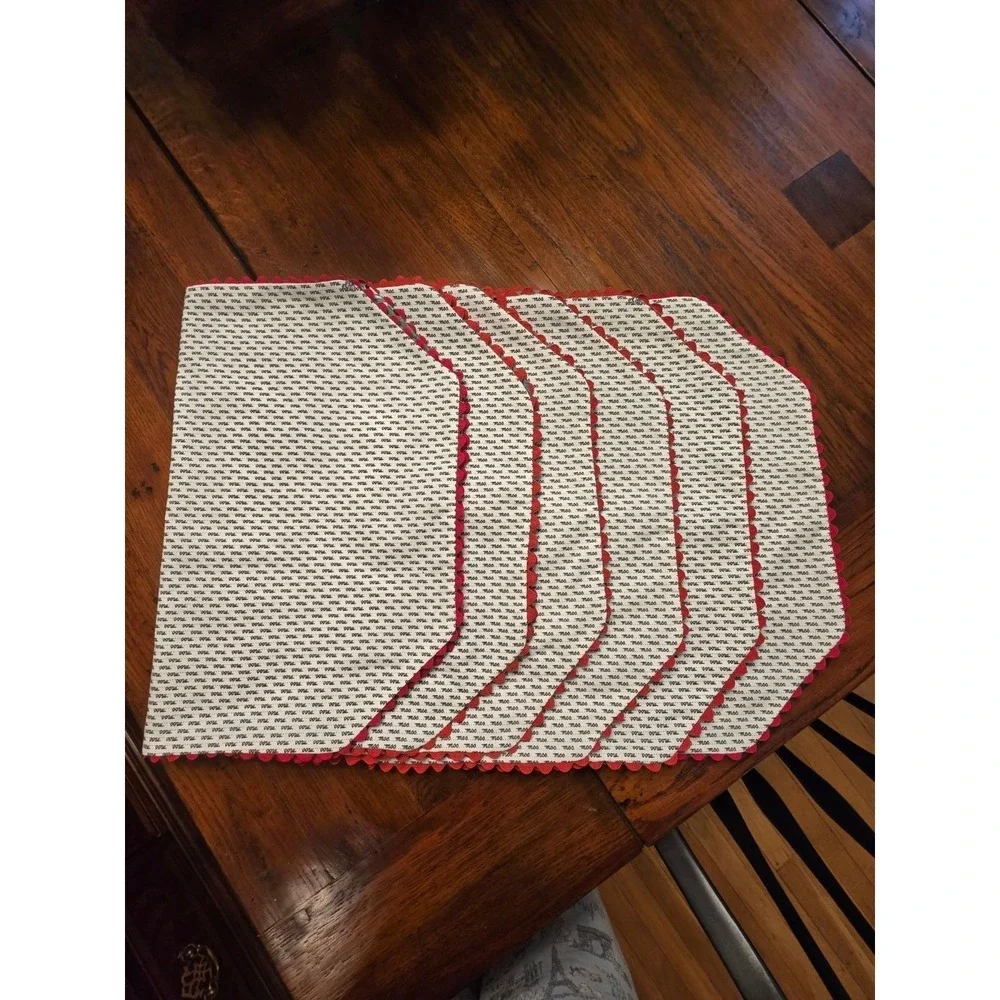 Kitchy Cows Farm Set of 6 Handmade Reversible Placemats One of a Kind‎ Quality